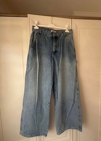 38 Beden mavi Renk Gri Rahat Kesim Kadın Denim Jean