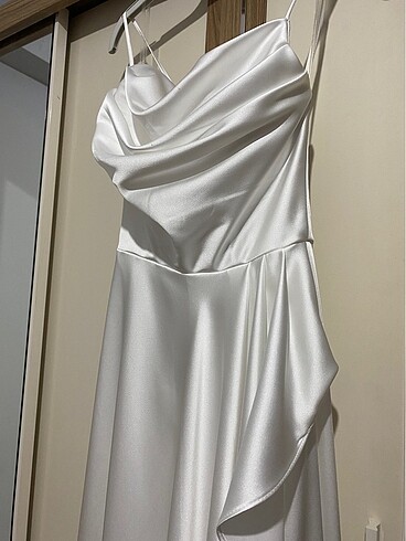 s Beden beyaz Renk Lafaba Nişan/Mezuniyet Elbisesi