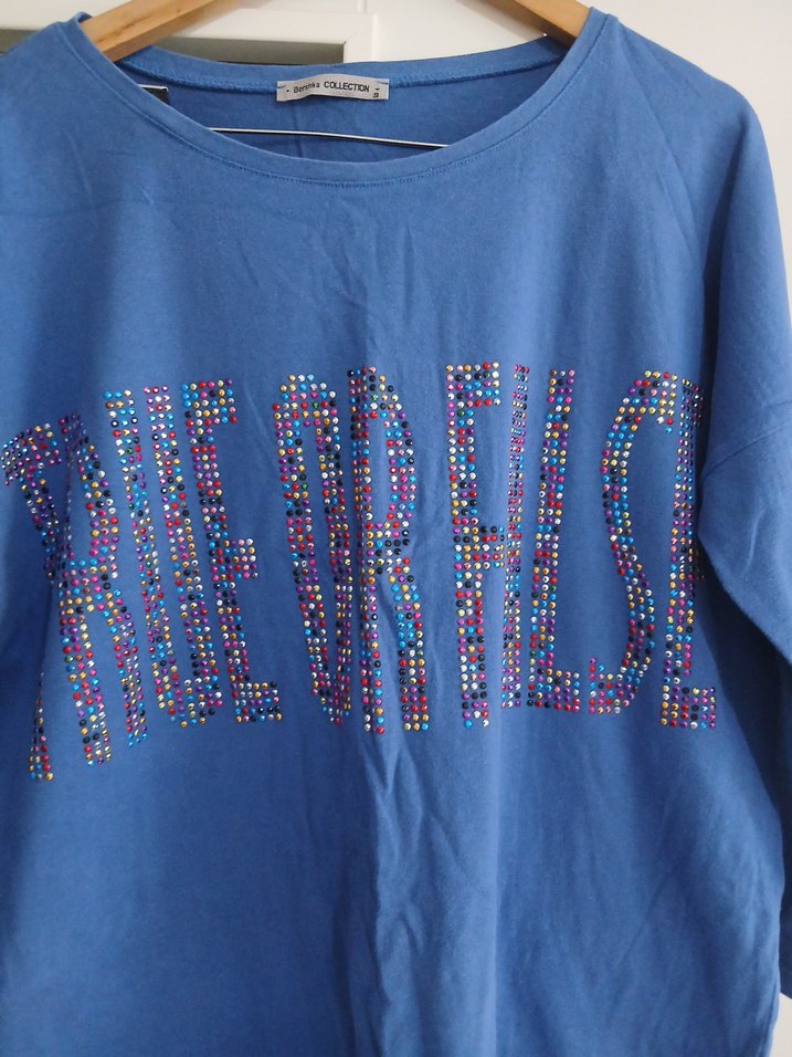 Mavi Payetli boy 70 en 58 cm - Görsel 2