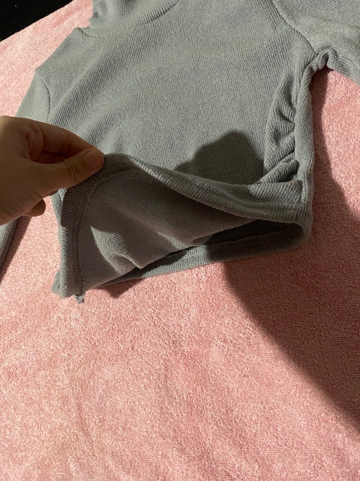 Gri Balıkçı Yaka Kadın Triko Kazak - Görsel 4