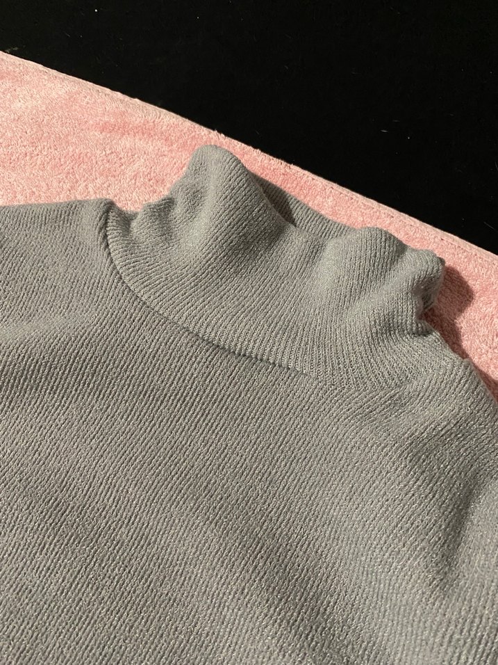 Gri Balıkçı Yaka Kadın Triko Kazak - Görsel 3