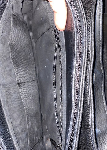 Klasik Siyah Deri Kadın Omuz Çantası - Görsel 5