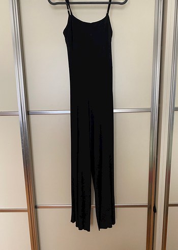 Kadın Siyah Askılı Tulum - Görsel 4