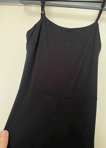 Kadın Siyah Askılı Tulum - Görsel 3