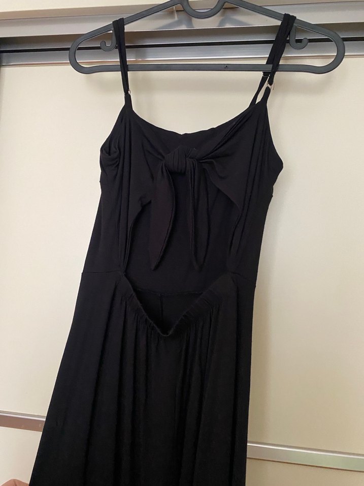 Kadın Siyah Askılı Tulum - Görsel 2