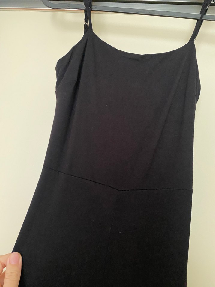 Kadın Siyah Askılı Tulum - Görsel 3