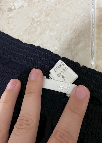 Püsküllü Siyah Kadın Mini Bluz - Görsel 3