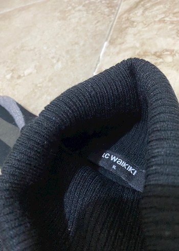 Çizgili Boğazlı Yün Kazak - Görsel 4