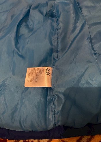 H&M Su Geçirmez Erkek Çocuk Lacivert Düğmeli Mont - Görsel 5