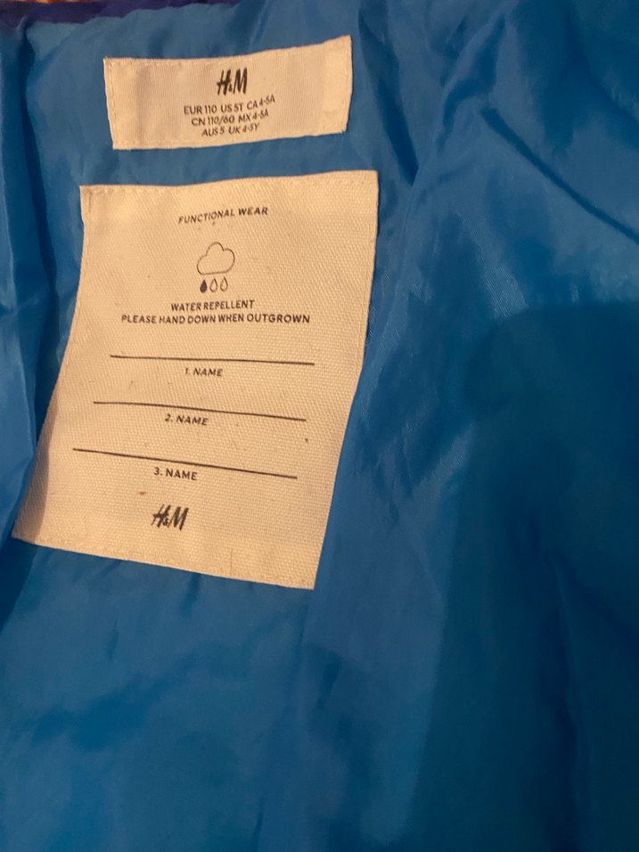 H&M Su Geçirmez Erkek Çocuk Lacivert Düğmeli Mont - Görsel 4