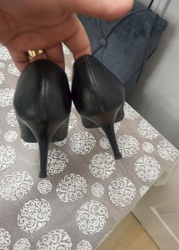 40 Beden siyah Renk Siyah Deri stiletto