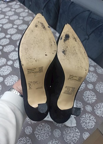 Nine West Siyah Süet Stiletto Topuklu Kadın Ayakkabı - Görsel 5