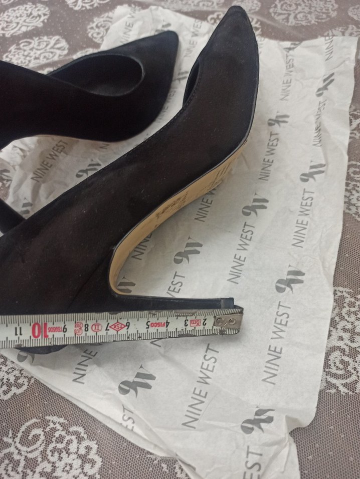 Nine West Siyah Süet Stiletto Topuklu Kadın Ayakkabı - Görsel 3