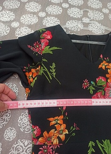 Bayan çiçekli elbise  - Görsel 6