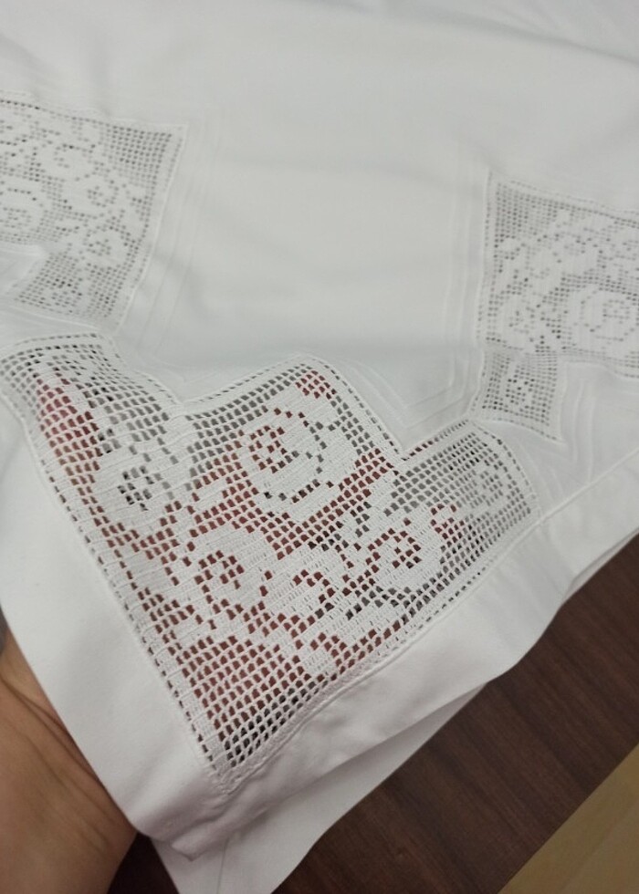 Dantelli kare masa örtüsü - Görsel 2