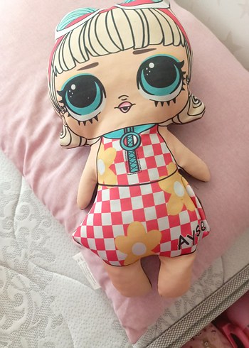 Beden Pastel Pembe Bebek Figürlü Yastık