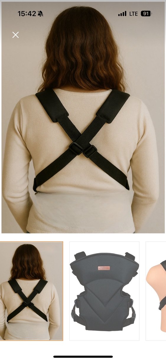 Siyah Premium Bebek Taşıyıcı - Görsel 4