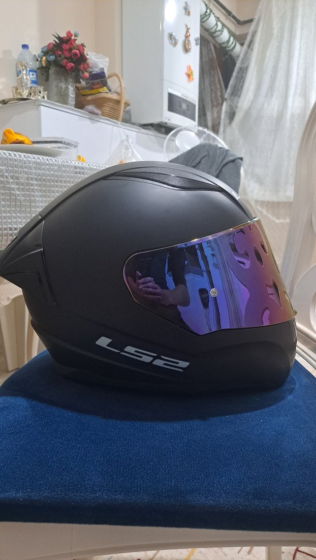 LS2 Çok Renkli Parlak Motosiklet Kaskı - Görsel 3