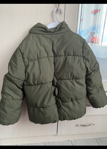 Düğmeli, Midi Boy, Yeşil Kadın Mont - Görsel 2