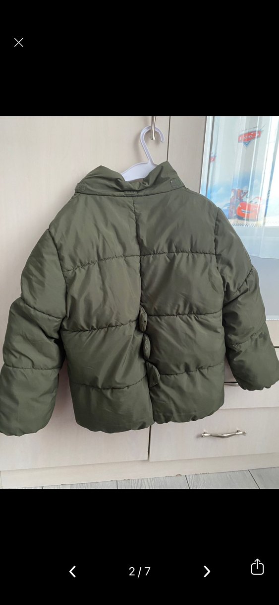 Düğmeli, Midi Boy, Yeşil Kadın Mont - Görsel 2