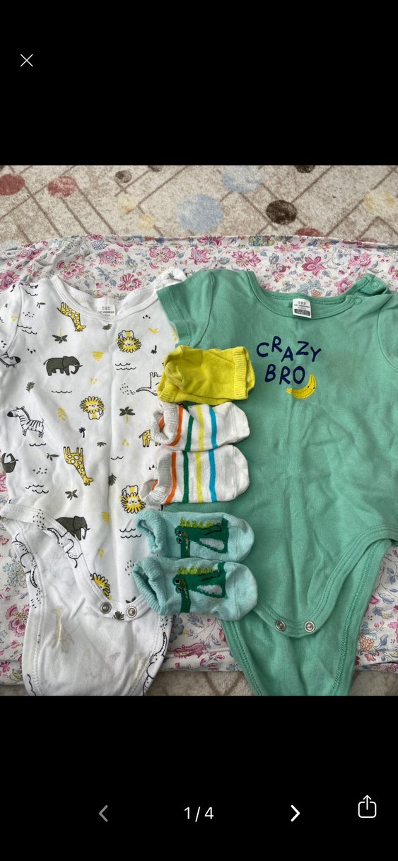 Düğmeli Kısa Kollu Bebek Bodyleri - Görsel 2