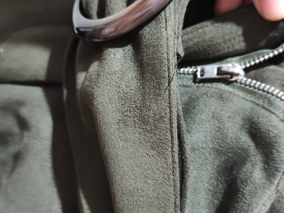 Kemer Detaylı Kısa Süet Mini Etek - Görsel 3