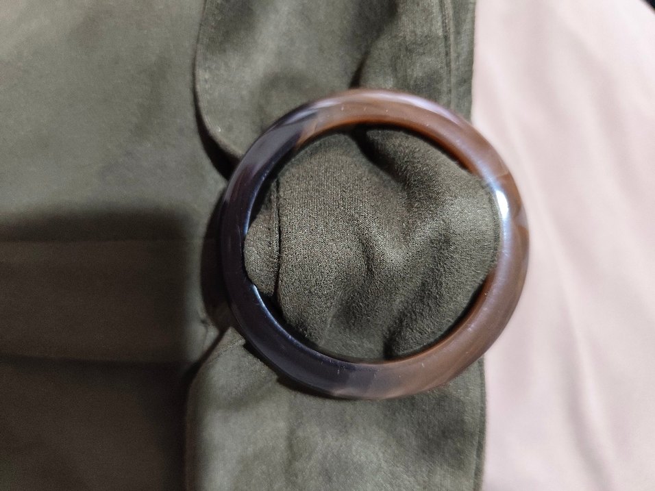 Kemer Detaylı Kısa Süet Mini Etek - Görsel 4