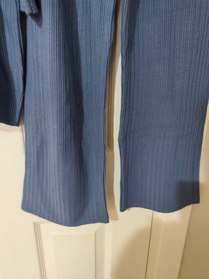 Kadın Mavi Uzun Triko Kazak - Görsel 4