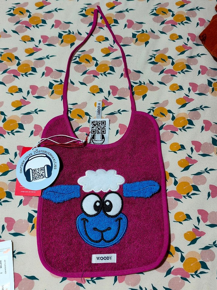 Renkli Baskılı Mor Bebek Önlüğü - Görsel 2