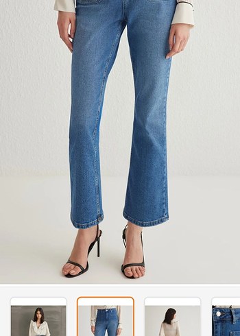 Normcore Midi Denim Pantolon - Görsel 2