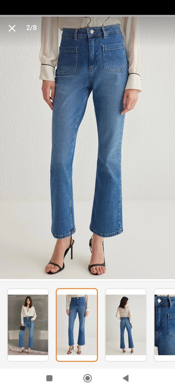 Normcore Midi Denim Pantolon - Görsel 2