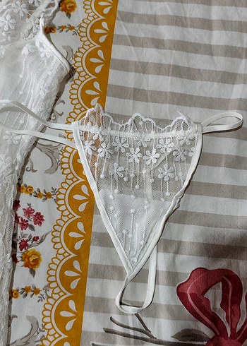 Beyaz gecelik takım - Görsel 6