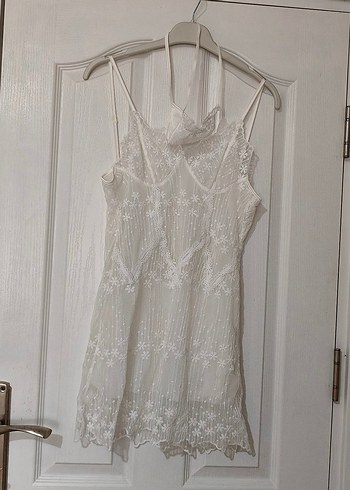 Beyaz gecelik takım - Görsel 4