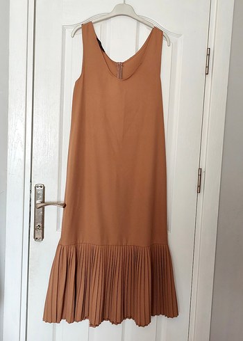 Pileli Kadın Uzun Elbise - Görsel 2