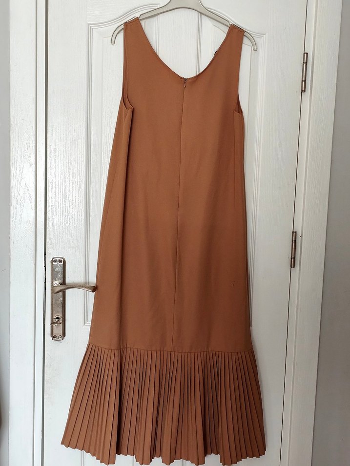 Pileli Kadın Uzun Elbise - Görsel 4