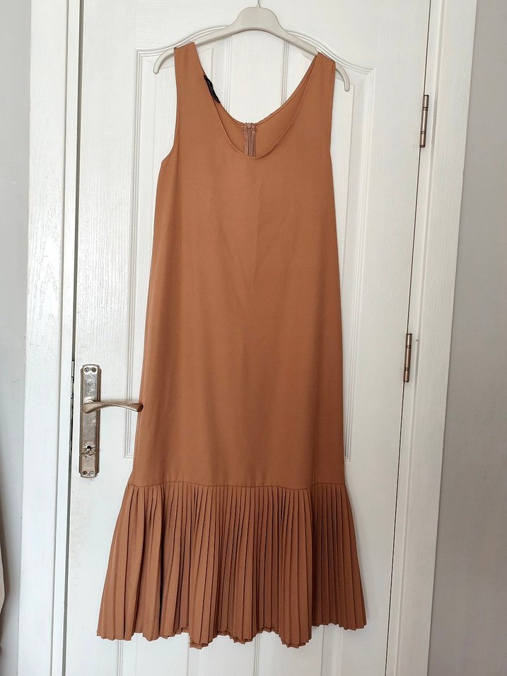 Pileli Kadın Uzun Elbise - Görsel 2