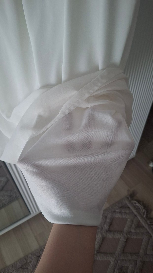 Bohem Nakışlı Beyaz Elbise Püsküllü - Görsel 3