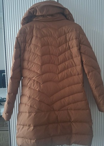 Bej Kadın Midi Kışlık Mont - Görsel 4