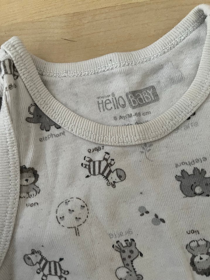 Mavi, Kahverengi ve Desenli Bebek Atletleri - Görsel 2