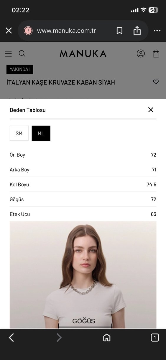 Manuka İtalyan Kaşe Kruvaze Siyah Kaban - Görsel 4