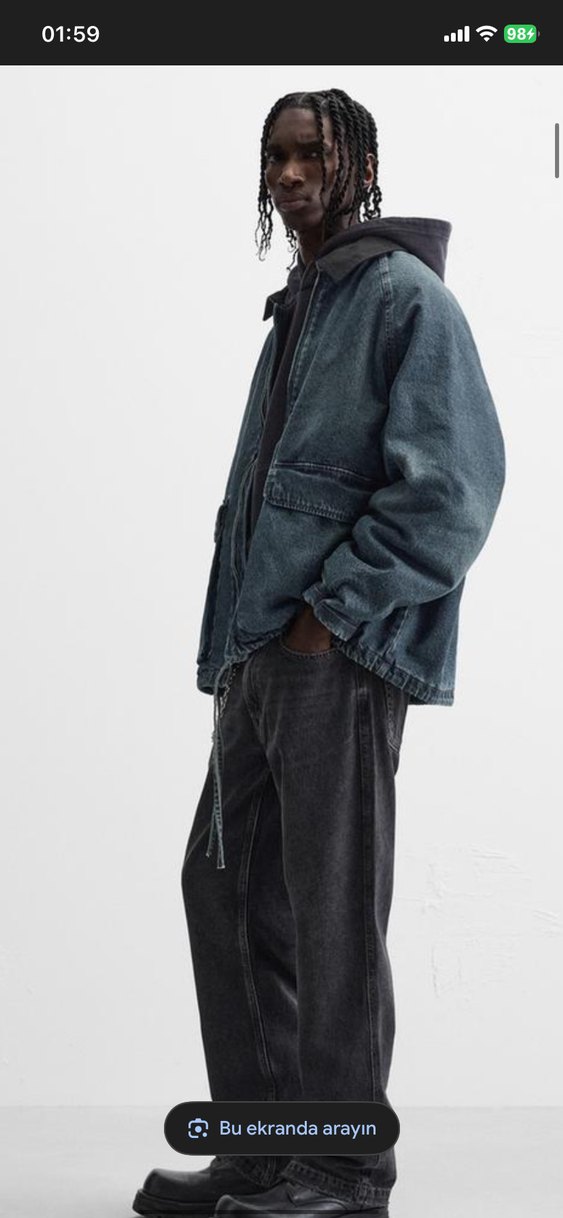 Zara denim ceket - Görsel 3