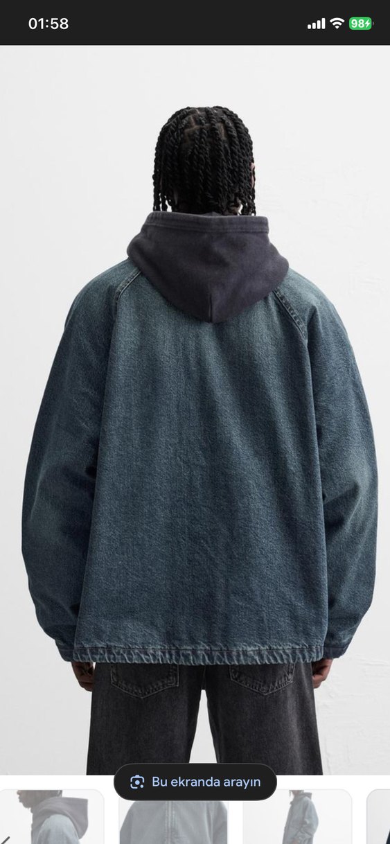 Zara denim ceket - Görsel 4