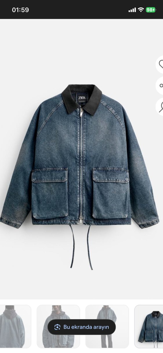 Zara denim ceket - Görsel 5