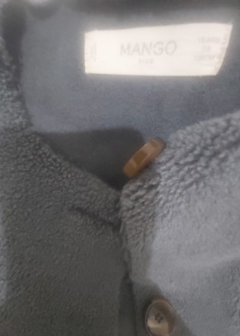 Mango Kids Gri Süet Düğmeli cocuk Ceket