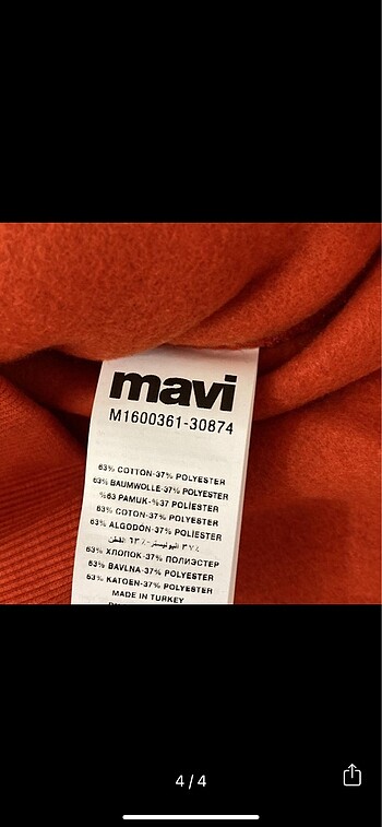 xs Beden Mavi sweatshirt