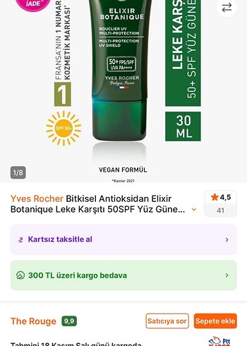 Yves Rocher Elixir Botanique Güneş Koruyucu SPF 50+ - Görsel 3