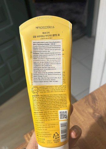 Frudia Citrus Aydınlatıcı Yüz Temizleme Köpüğü - Görsel 2