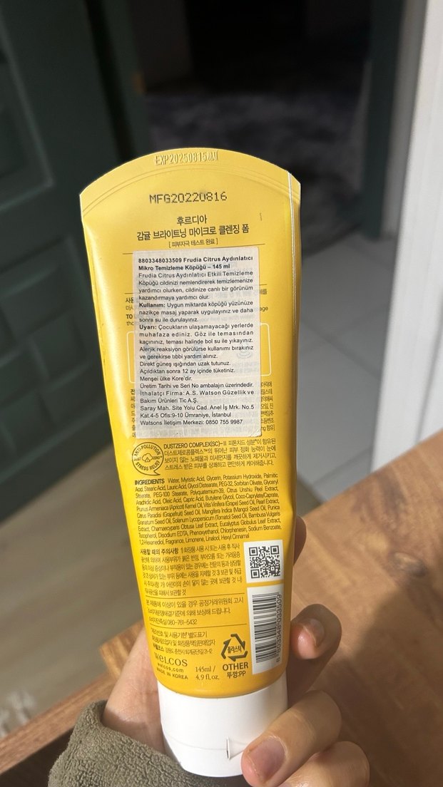 Frudia Citrus Aydınlatıcı Yüz Temizleme Köpüğü - Görsel 2