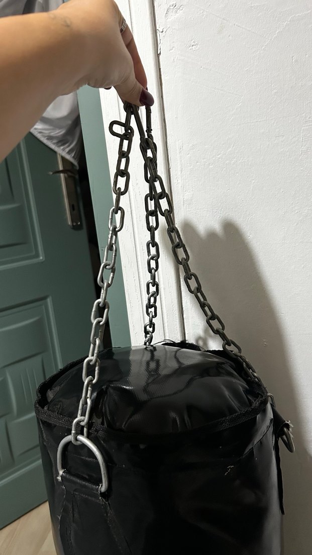 Yıldız Sport Siyah Deri kum torbası 70 cm - Görsel 2