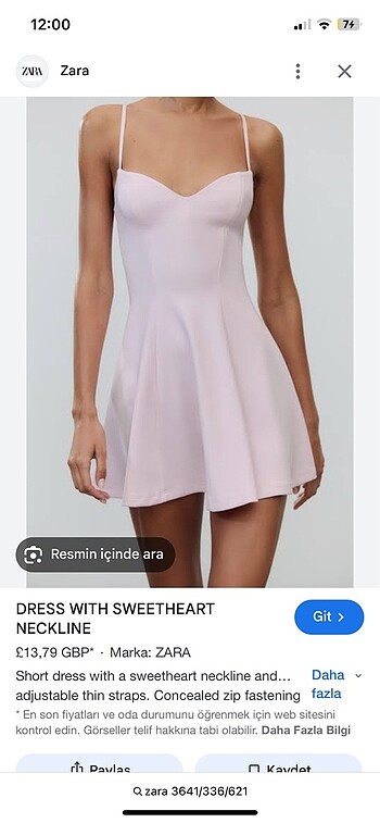 Zara Zara pembe elbise